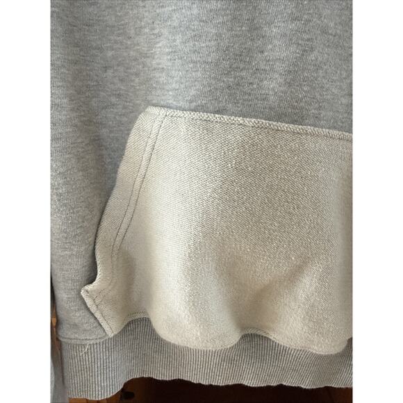 Aerie Womens Gray/White Cropped Hoodie Sweatshirt Pullover W/Pocket Size XS - Picture 2 of 5